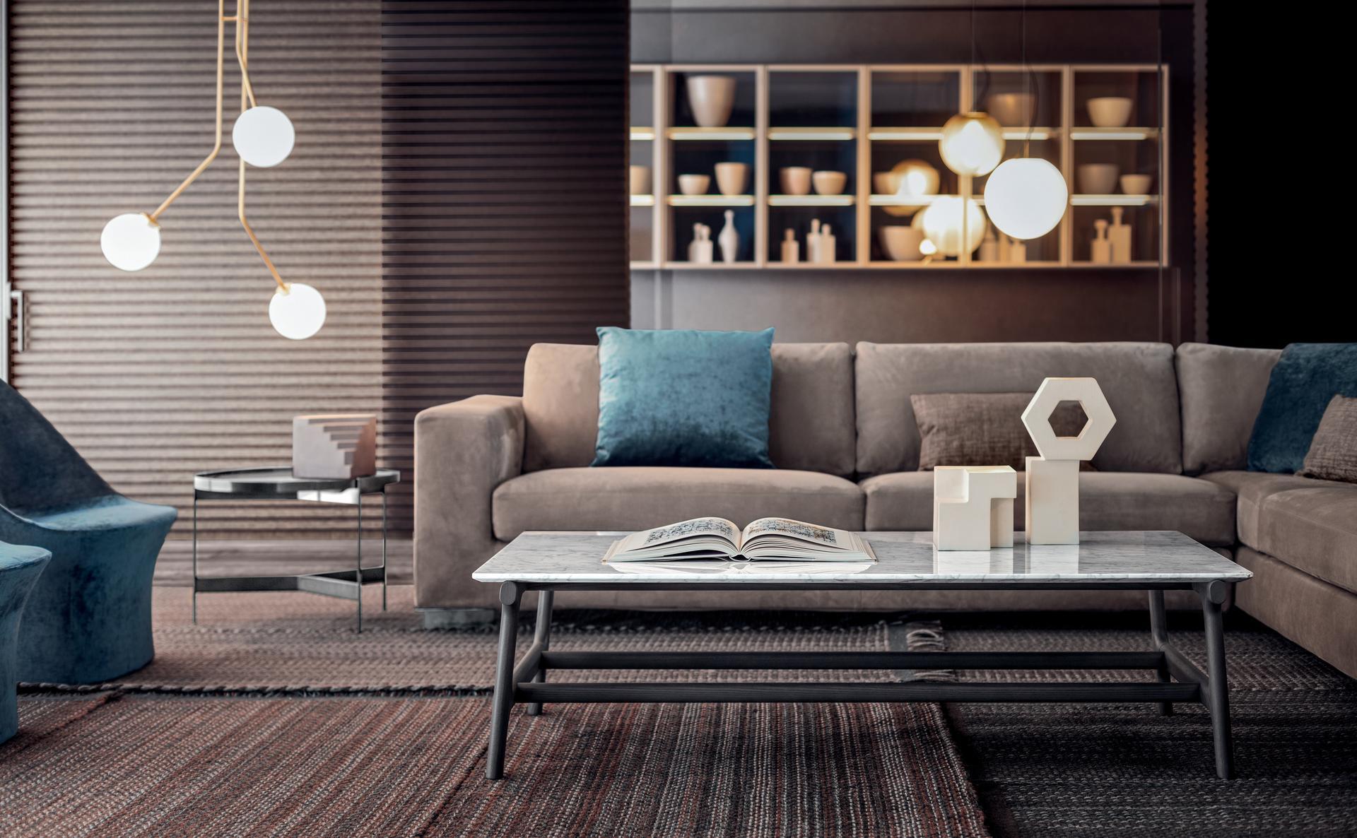 Rectangular marble coffee table | Fushimi by Pianca