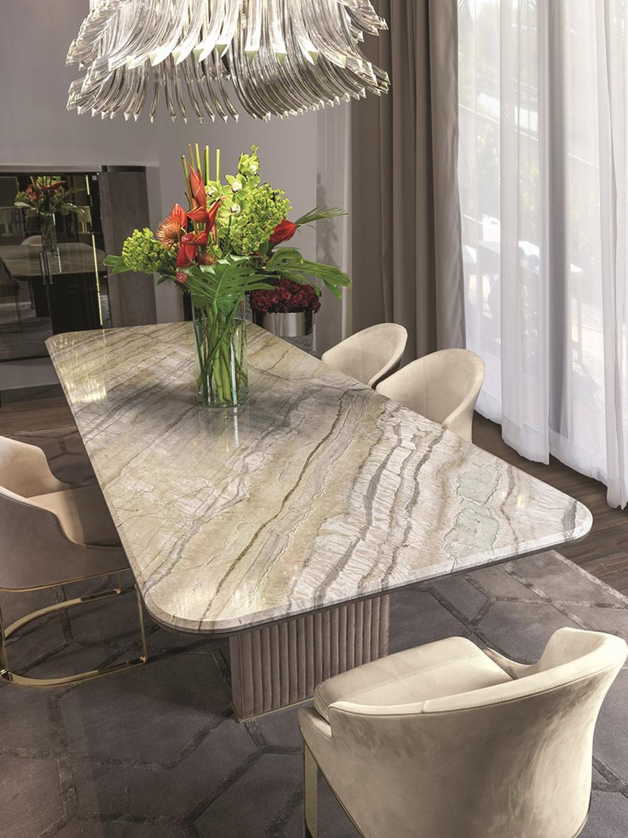 Rectangular veneer table | Excelsior by Longhi