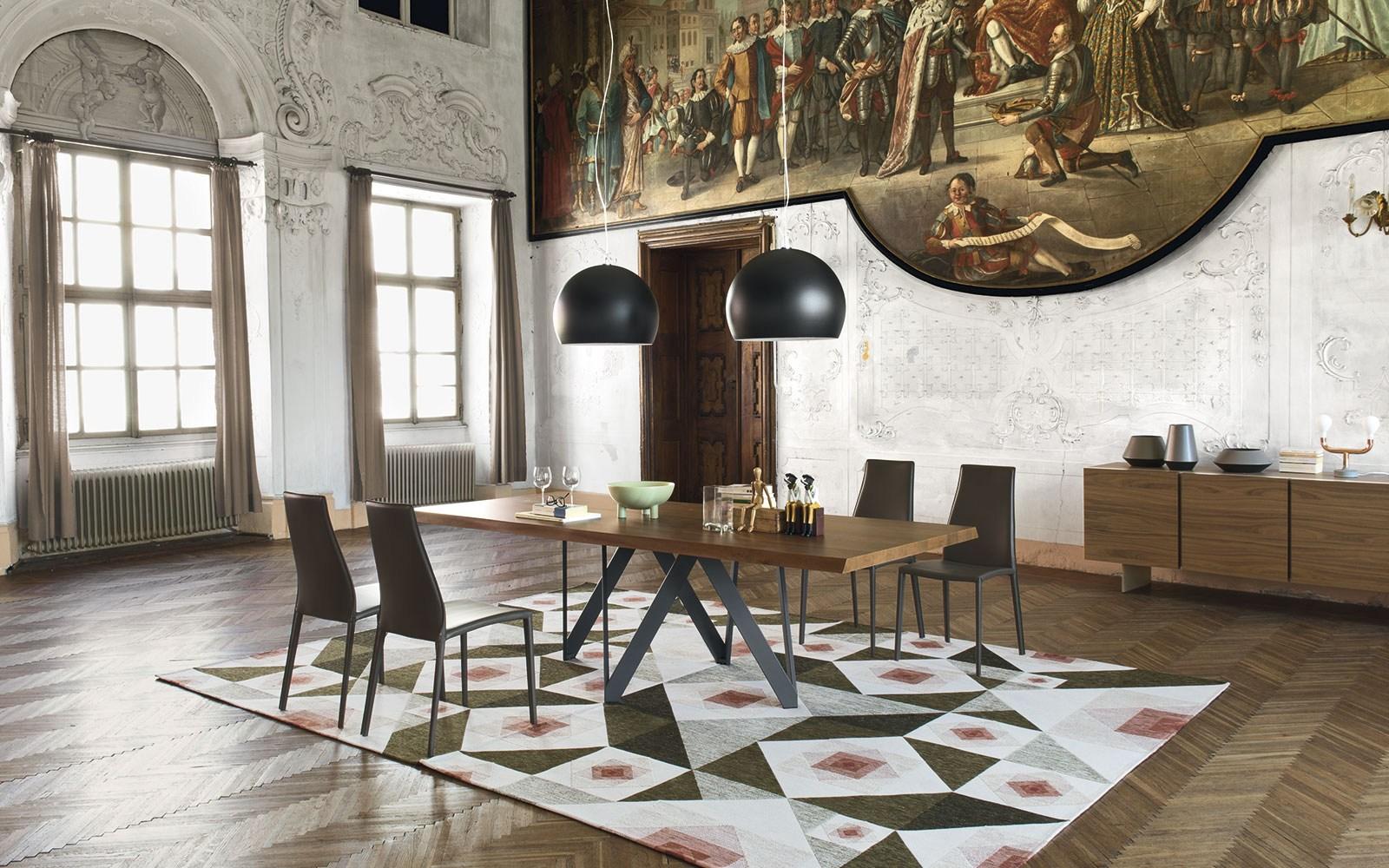 Tanned leather chair | Aida Plus by Calligaris