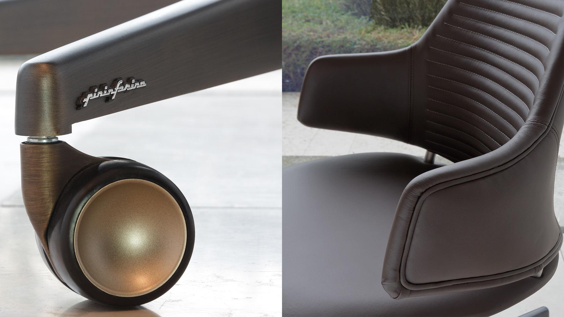 Height-adjustable leather office chair | Vela by Reflex