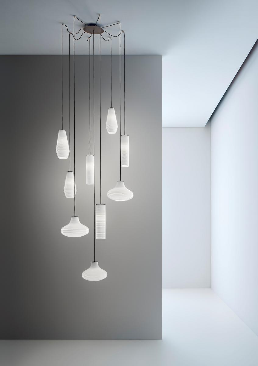LED blown glass pendant lamp | Emma by Panzeri