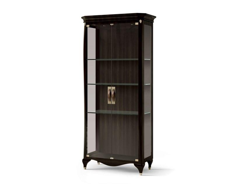 Wood and glass display cabinet | 6601 by Carpanese home