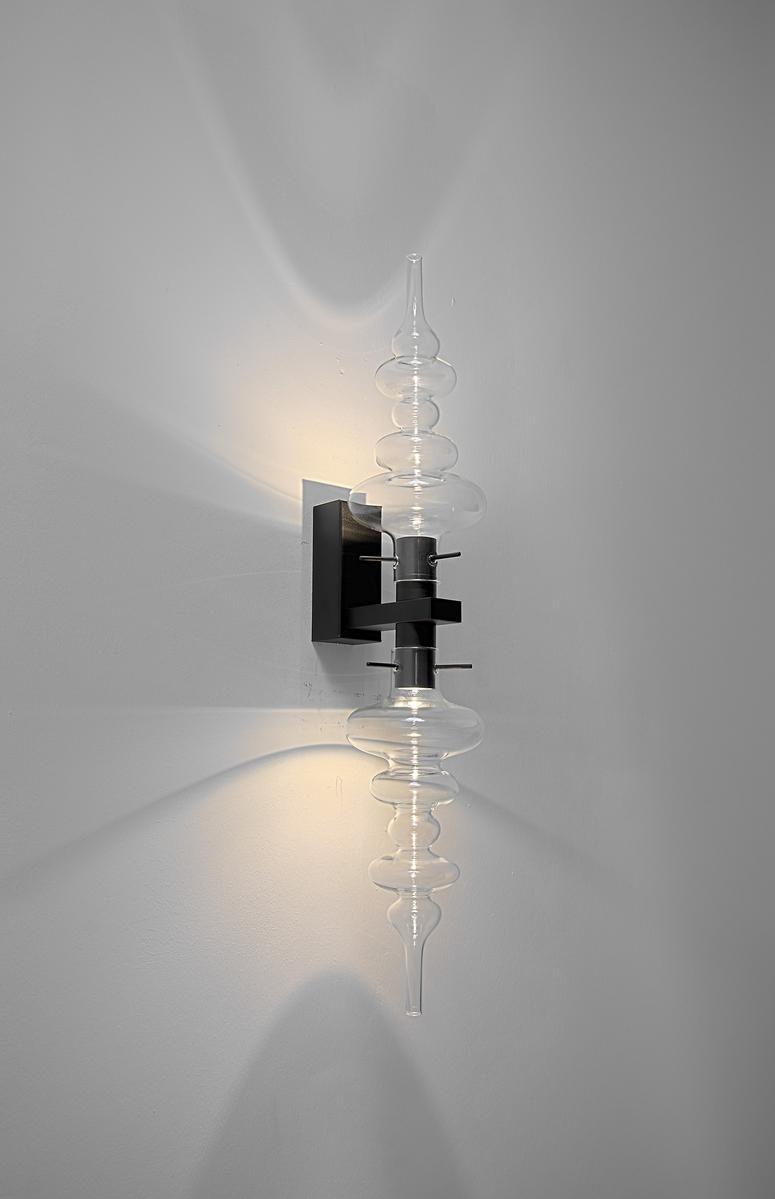 LED direct-indirect light glass wall lamp | Reflexx W1+1 by Ilfari