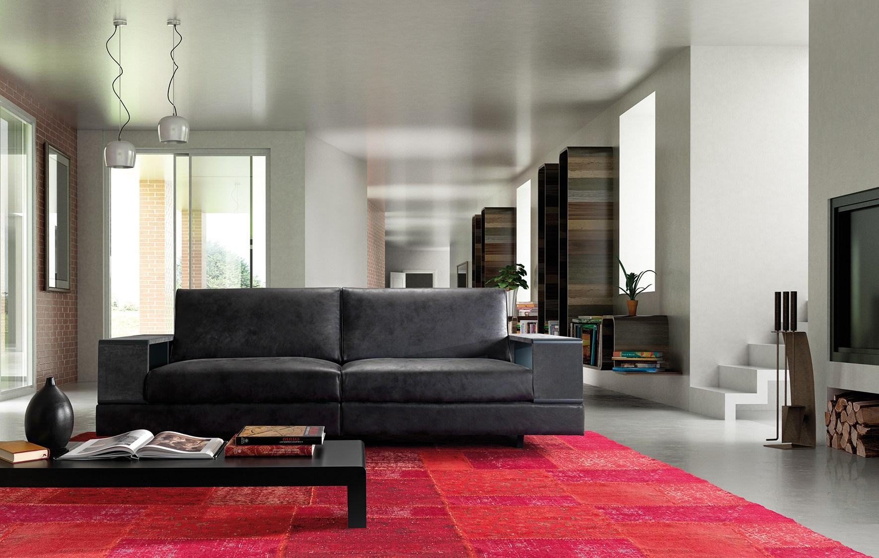 Sectional nabuk sofa | Moat by Borzalino