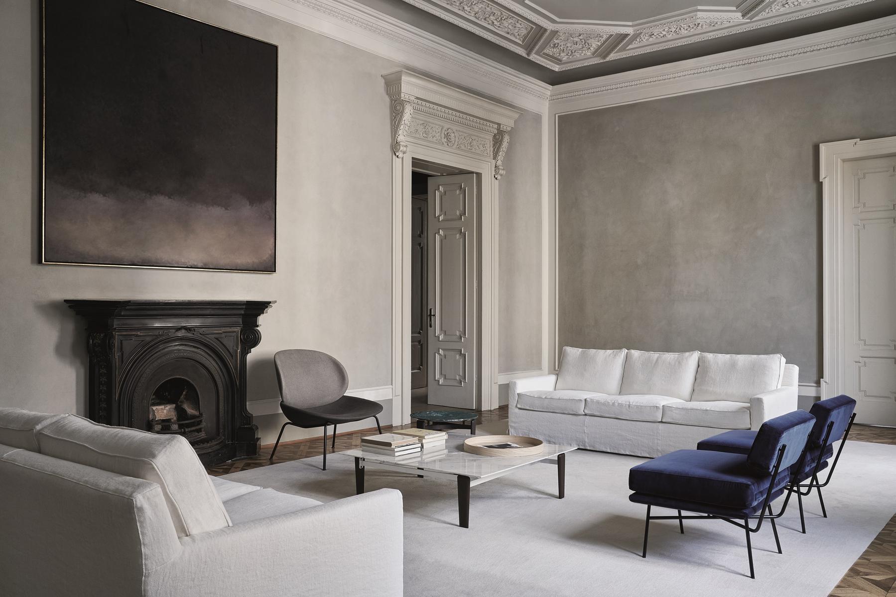 Upholstered 3 seater fabric sofa with removable cover | Cousy by Arflex