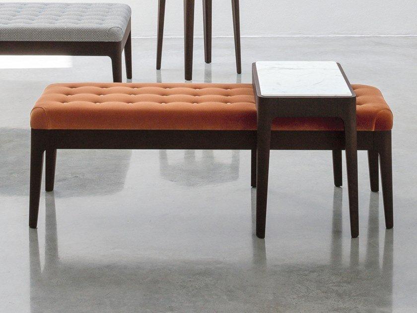 WEBBY Tufted upholstered fabric bench