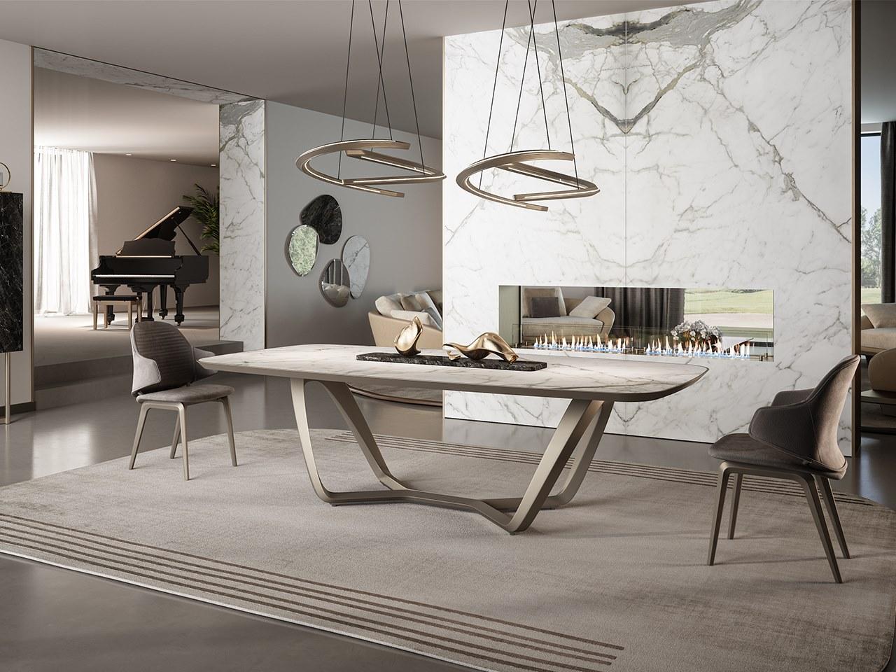 Rectangular dining table | Segno 72 by Reflex