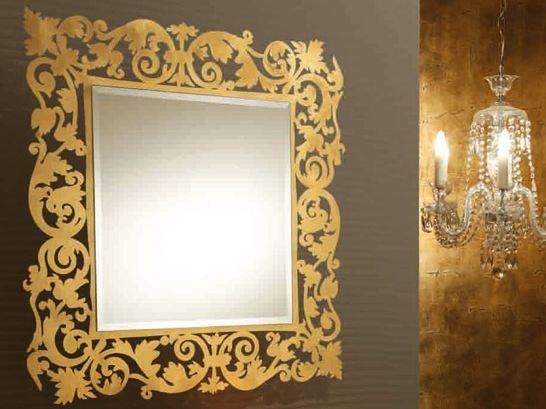 Wall-mounted framed mirror | Romantico by Riflessi
