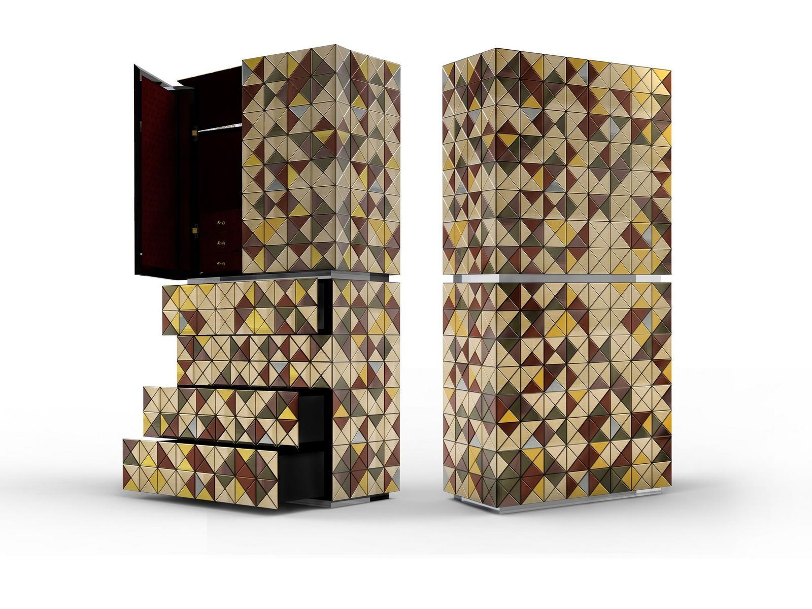 Aluminium highboard with doors | Pixel Anodized by Boca Do Lobo