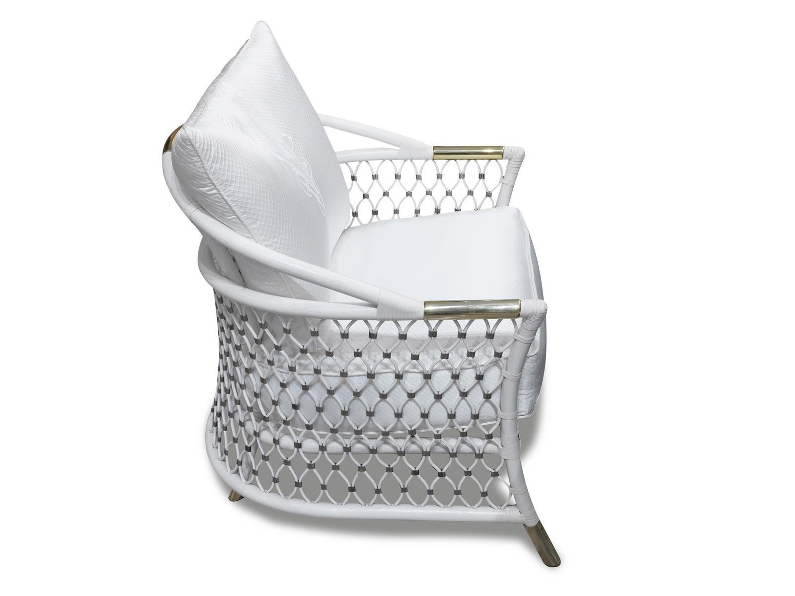 Rattan garden chair with armrests | Farnese by Visionnair