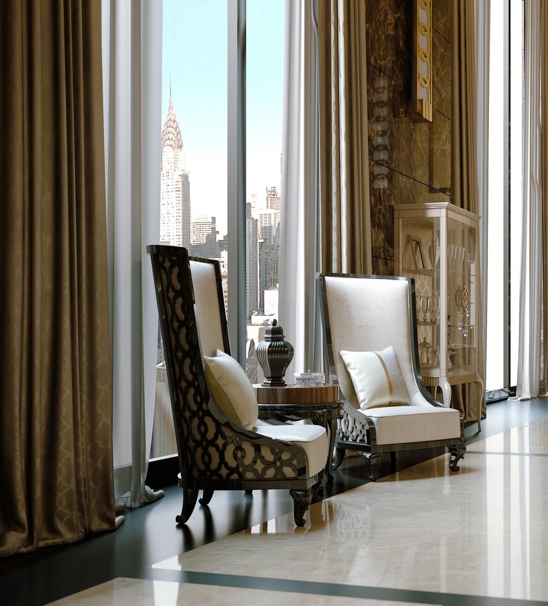 High-back nabuk armchair | Club by Bruno Zampa