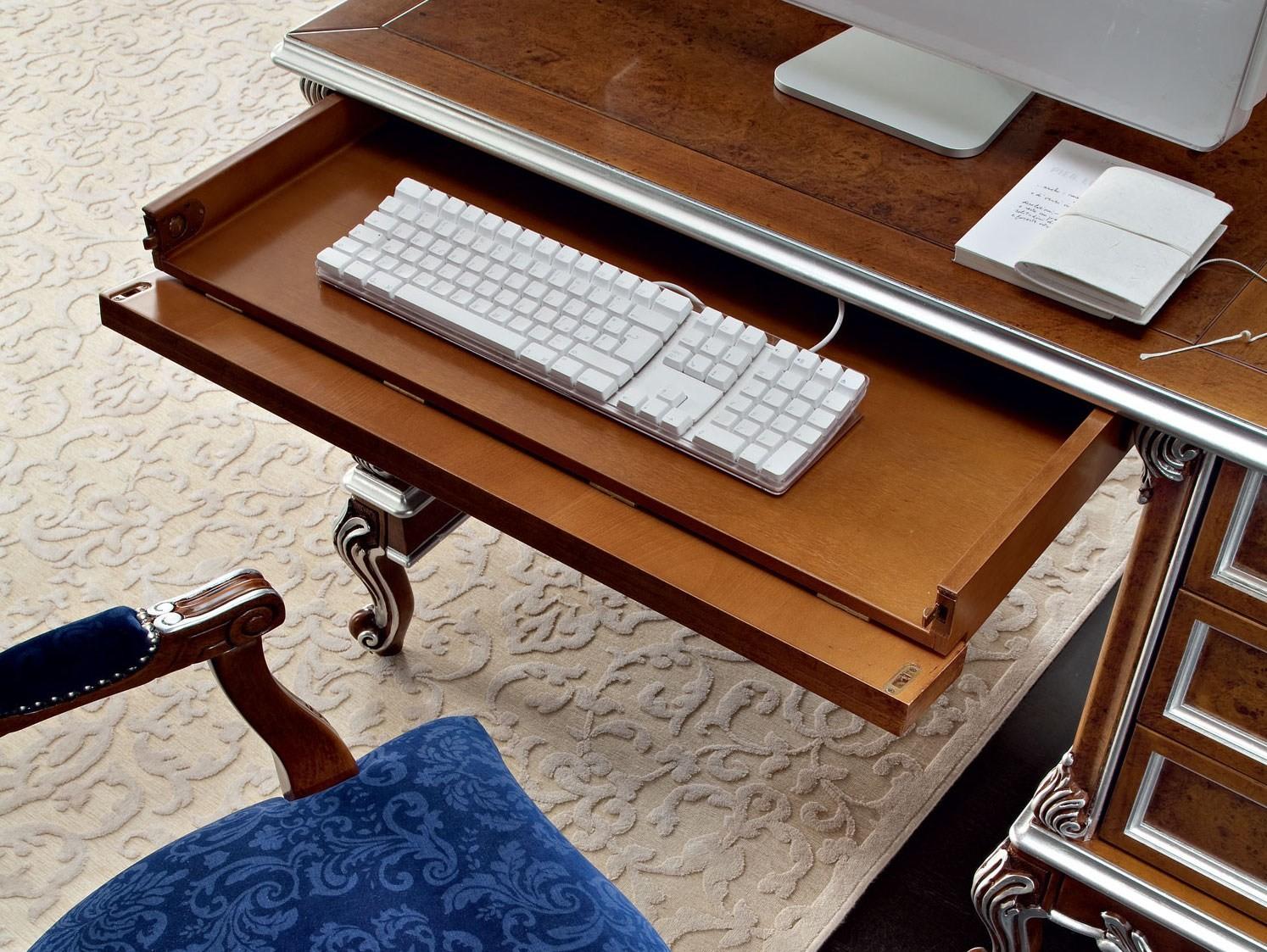 Rectangular solid wood office desk with drawers | 12304 by Modenese Gastone