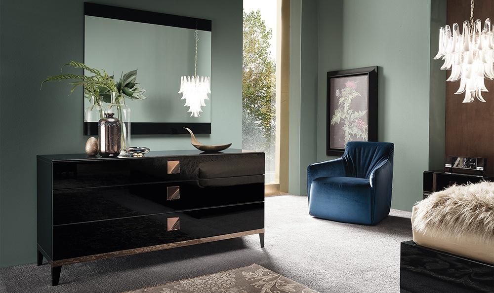 Lacquered bedroom set | Mont Noir by ALF Italia