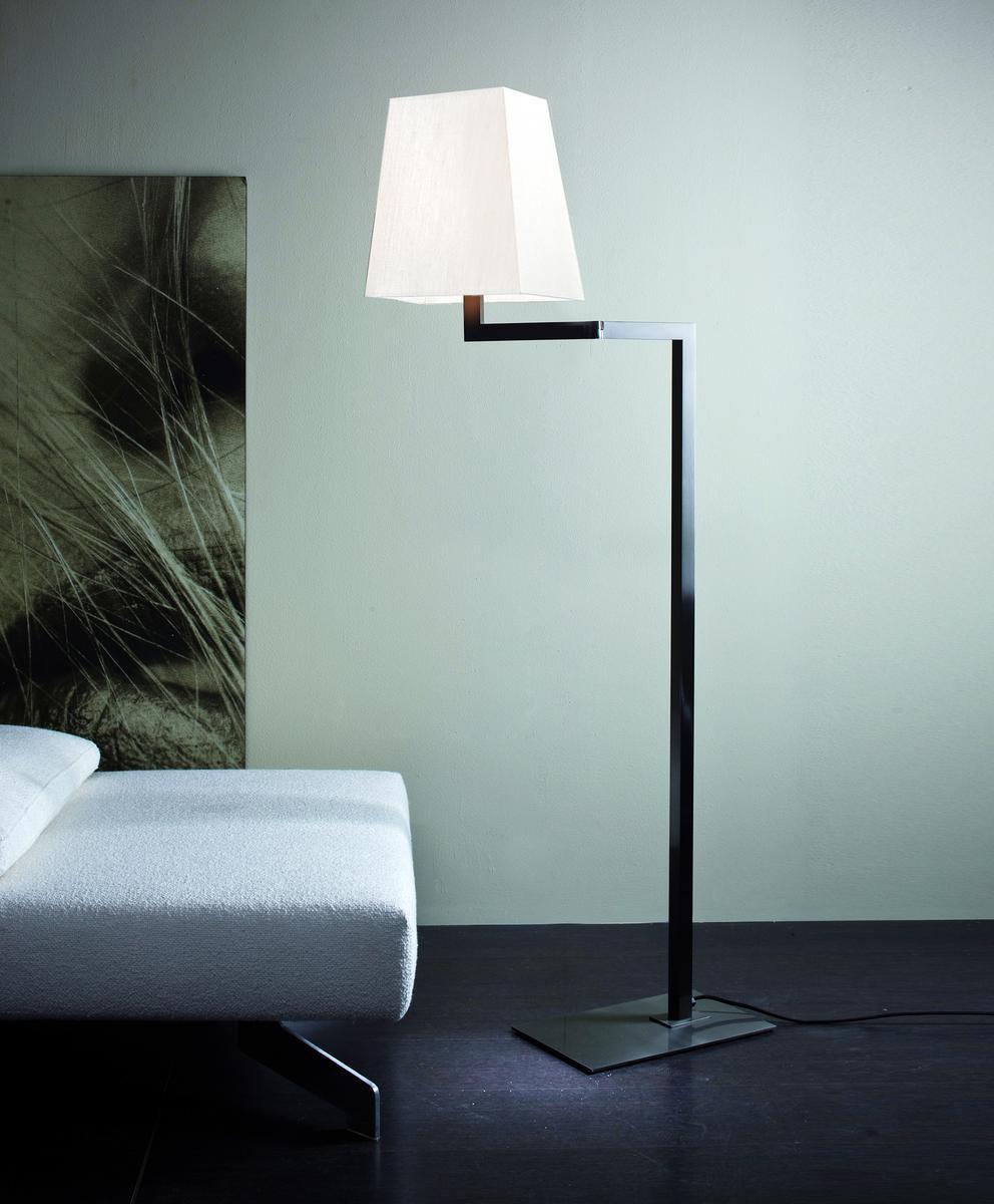 Adjustable metal floor lamp | Quadra Liseuse by Contardi