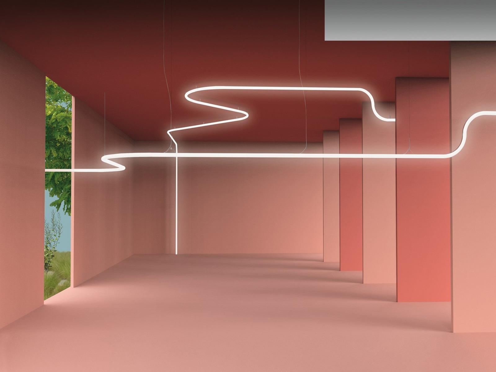 LED direct light polycarbonate pendant lamp | Alphabet Of Light System by Artemide