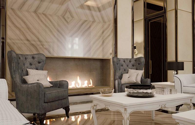 Solid wood living room set | Opera by Francesco Pasi