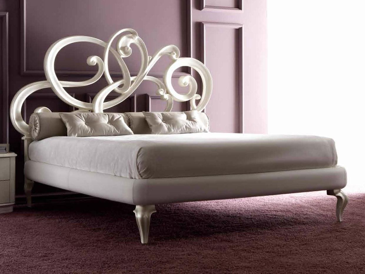 Upholstered leather double bed | Viola Soft by Corte Zari