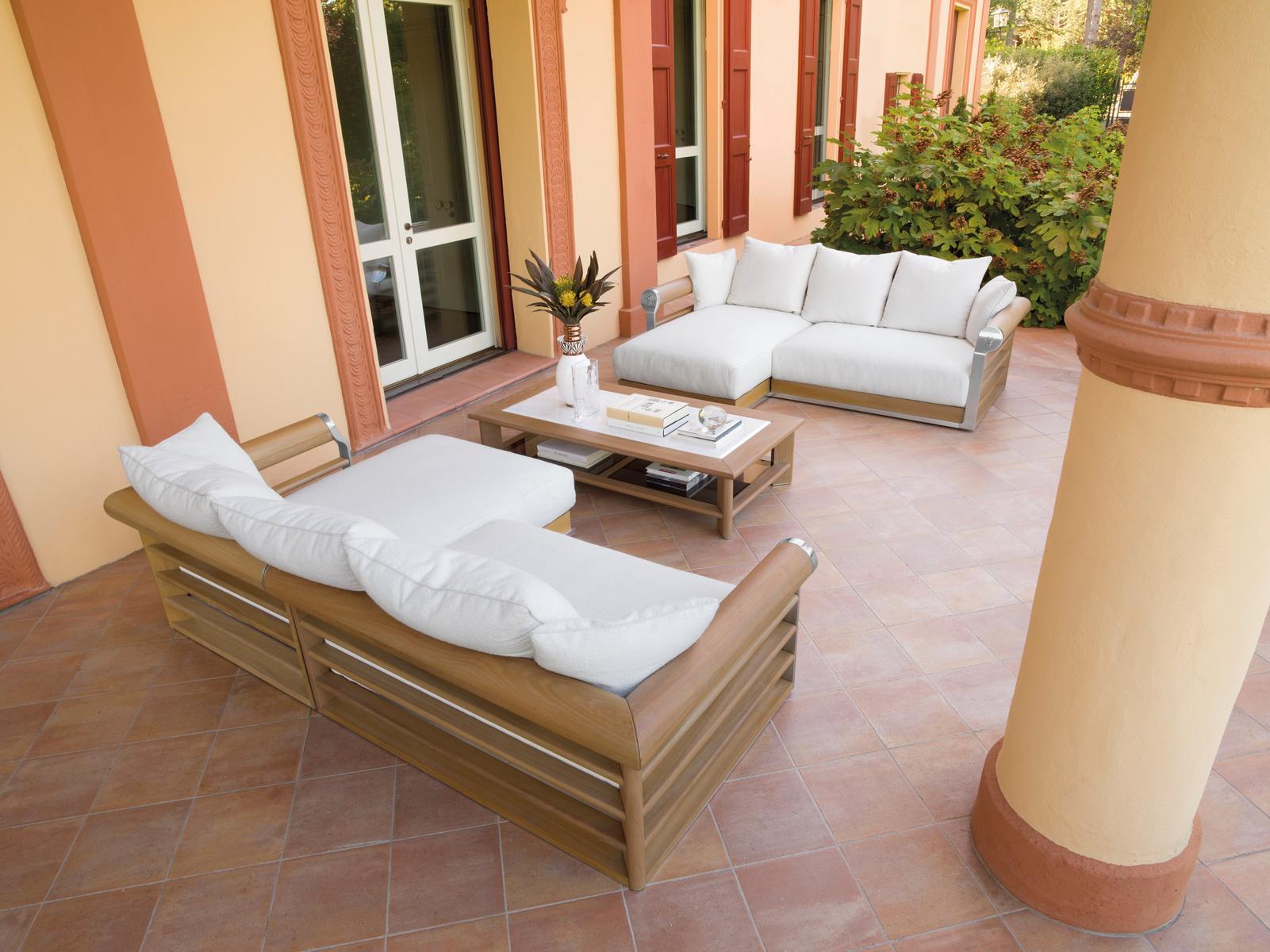 3 seater fabric garden sofa | Galloway by Visionnair