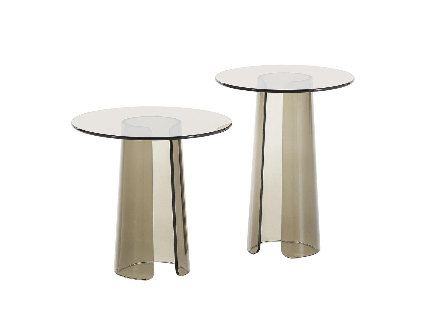 Round glass coffee table | Orbit by Poliform