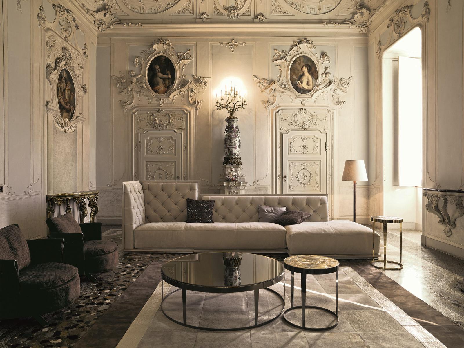 Round metal coffee table | Amadeus by Longhi