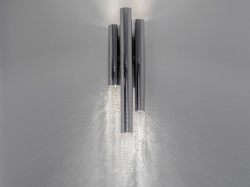 Metal wall lamp with crystals | Sexy Crystals W3+3 by Ilfari
