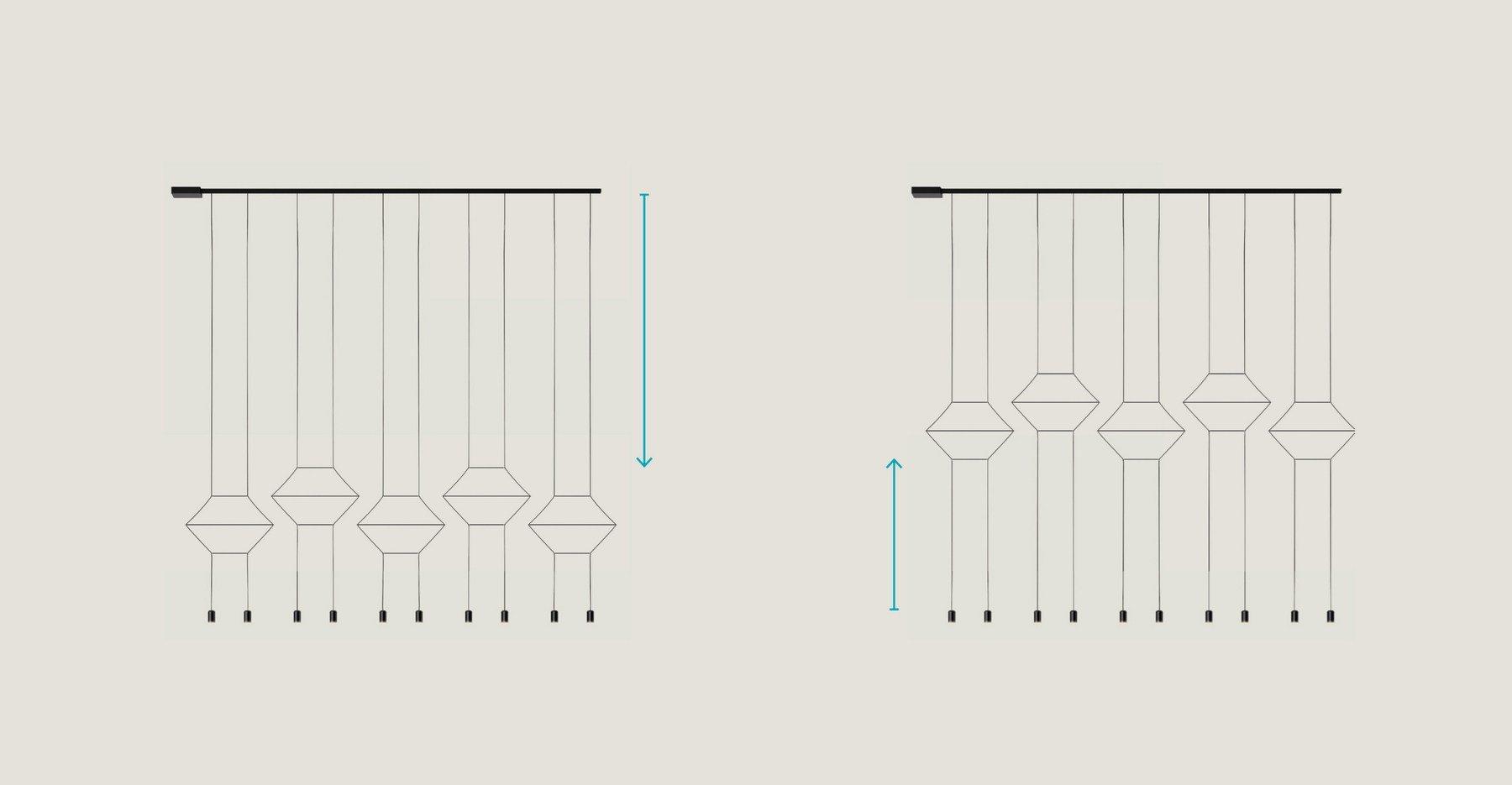 LED pendant lamp | Wireflow Lineal by Vibia