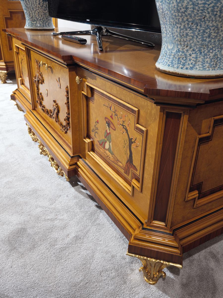 Low wooden TV cabinet | 1300 by Ezio Bellotti