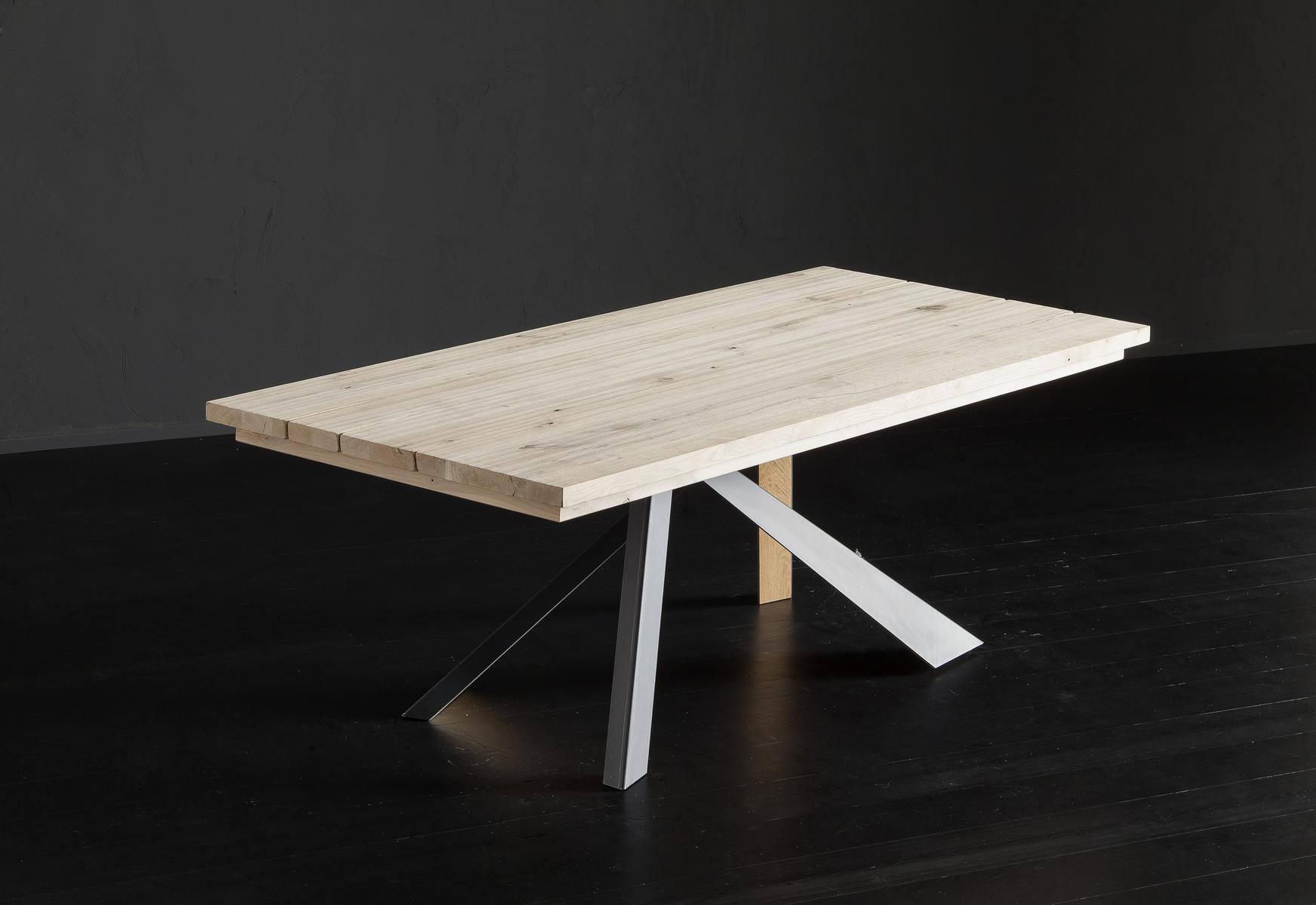Rectangular wooden dining table | Madrid + Metal/legno by Altacorte