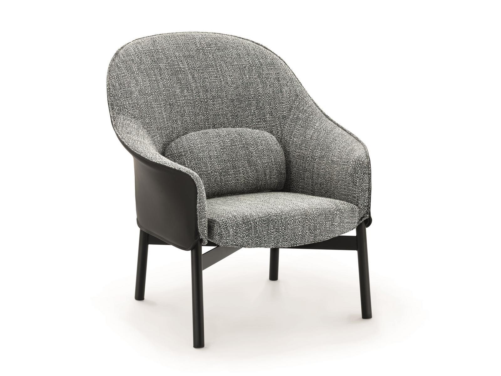 Fabric easy chair with armrests | Gloria High by Arflex