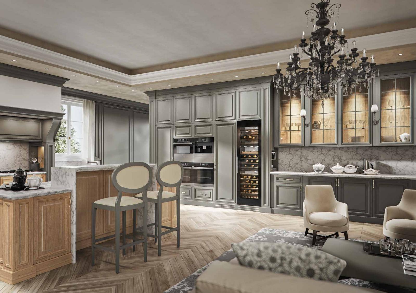 Kitchen with handles Old Line Deva