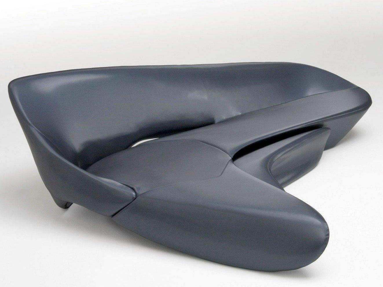 Curved sofa with footstool | Moon System by B&B Italia