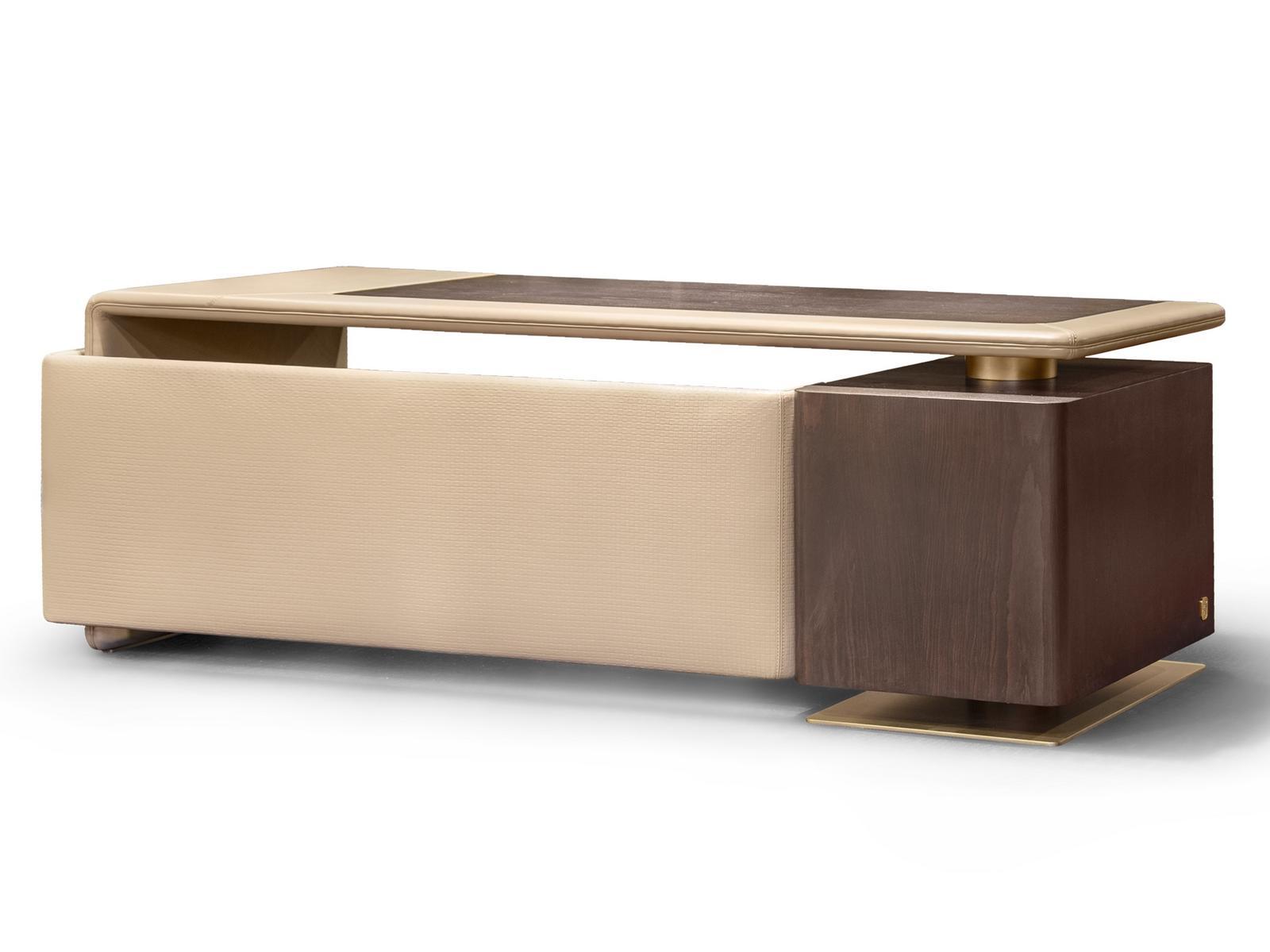 Leather executive desk with drawers | Yangoon by Formitalia