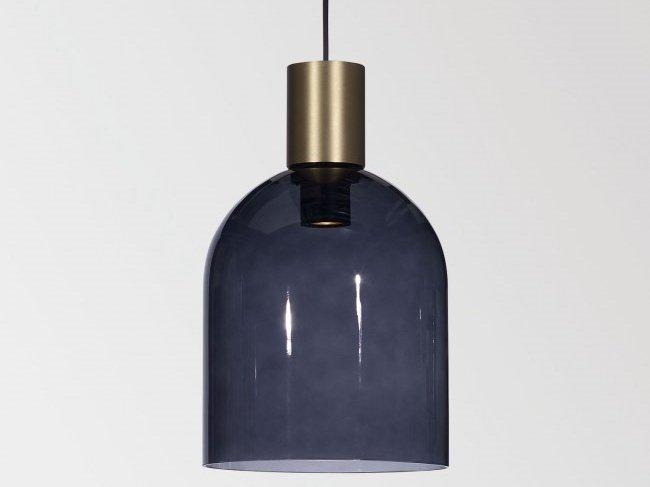 LED blown glass pendant lamp | Mantello Glass Led by Delta light