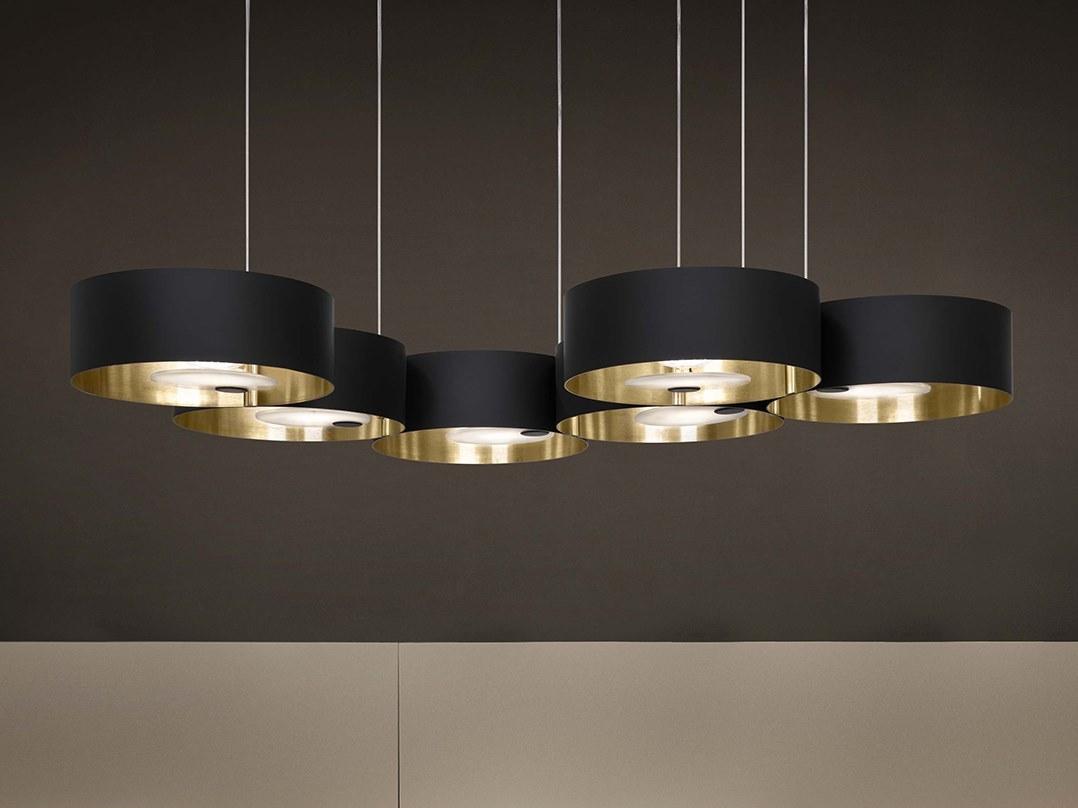Metal pendant lamp | Sound Or6 by Masiero