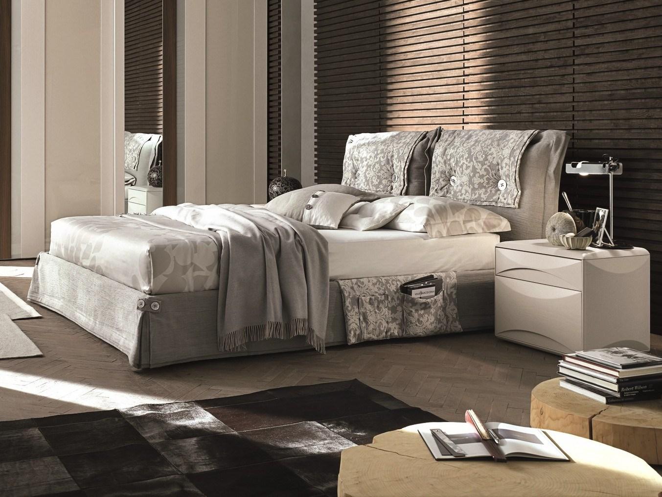 Upholstered fabric double bed | Amami by Tomasella