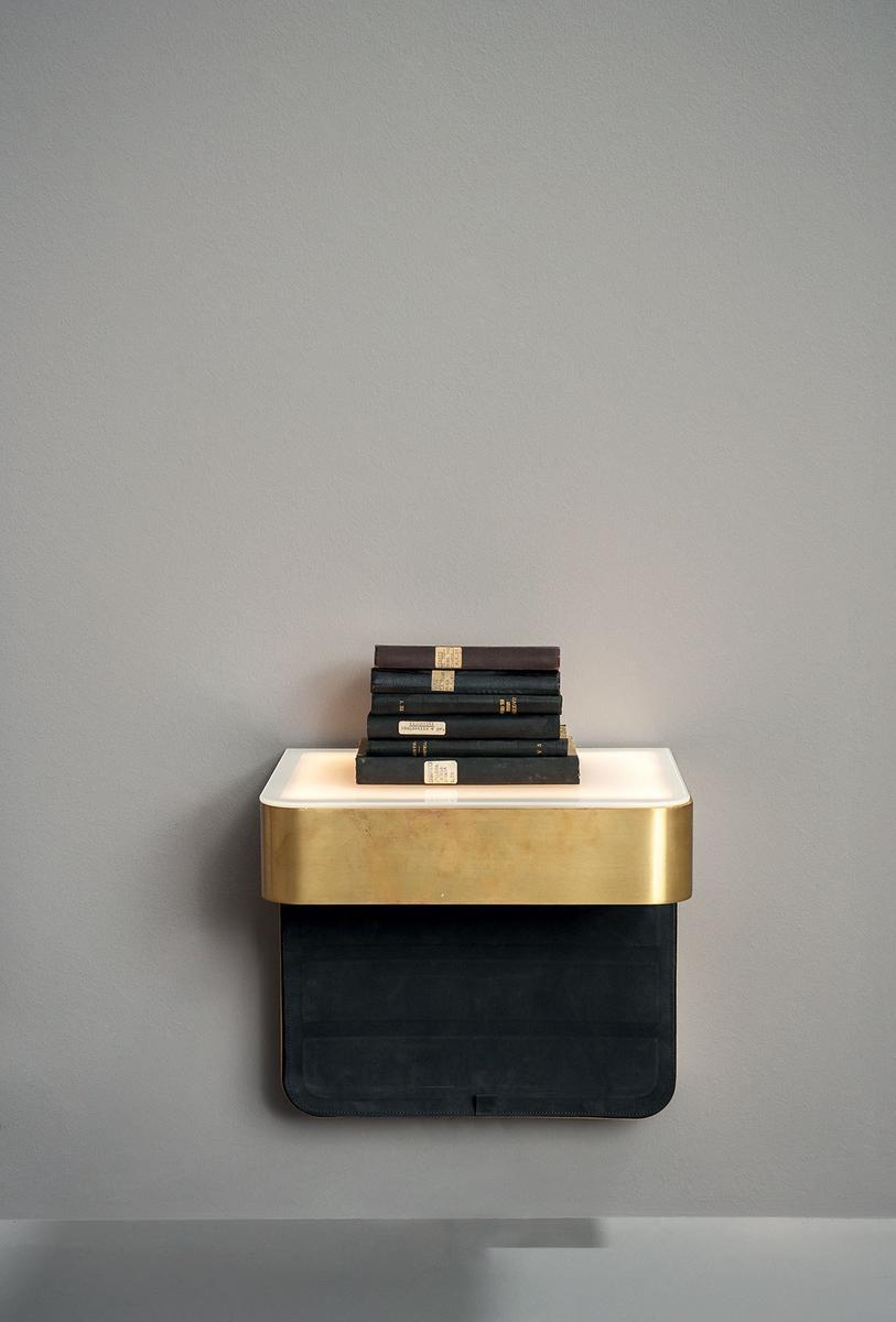 Wall-mounted bedside table with built-in lights | Sunset by Baxter