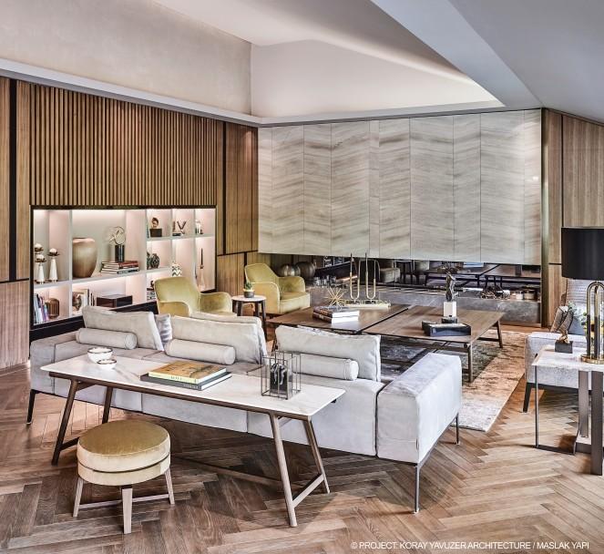 Rectangular marble coffee table | Giano by Flexform