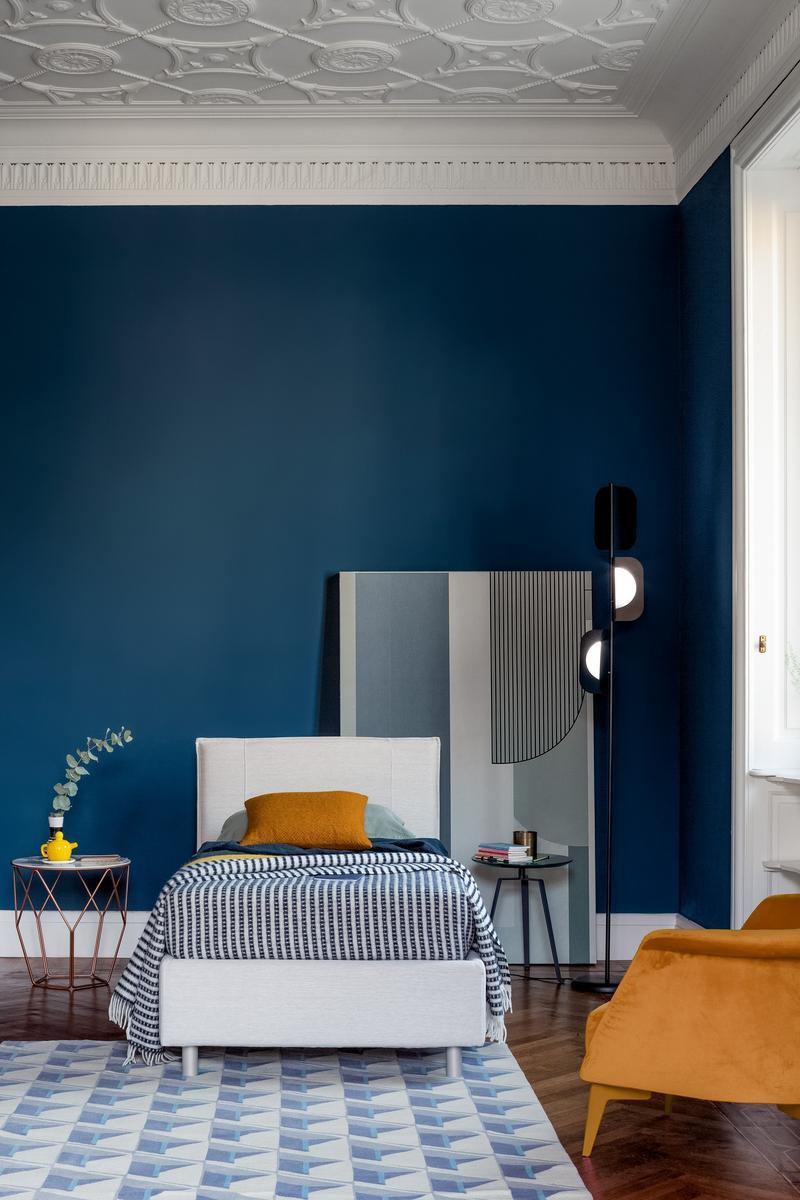 Single bed with upholstered headboard | Paco by Bonaldo