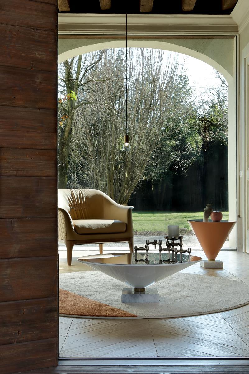 Round coffee table | Flute by Tonin Casa