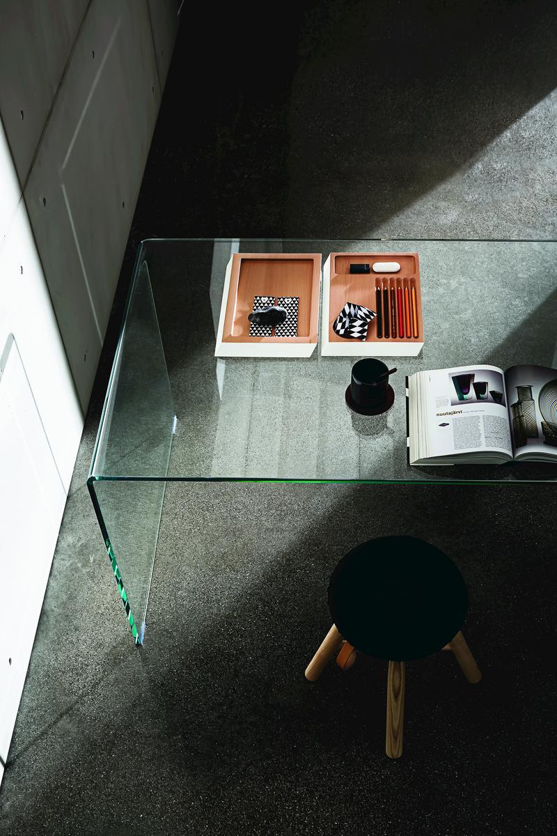 Rectangular glass table | Bridge by Sovet
