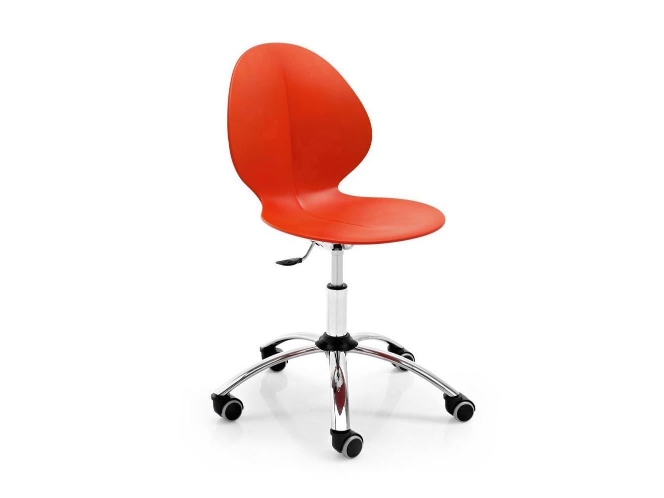 Office chair with 5-Spoke base with castors | Basil by Calligaris