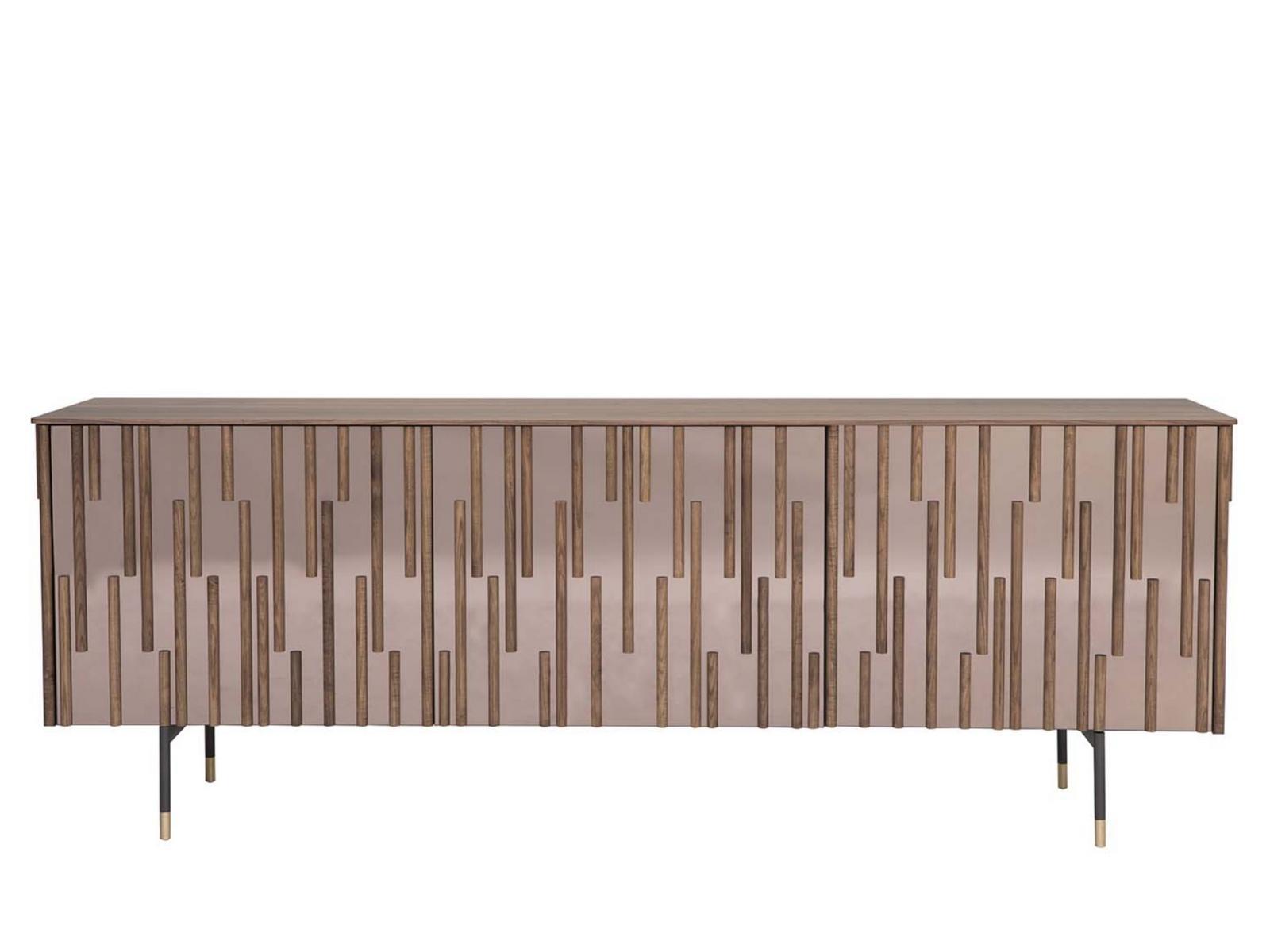 Wood and glass sideboard with doors | Drops by Tonin Casa