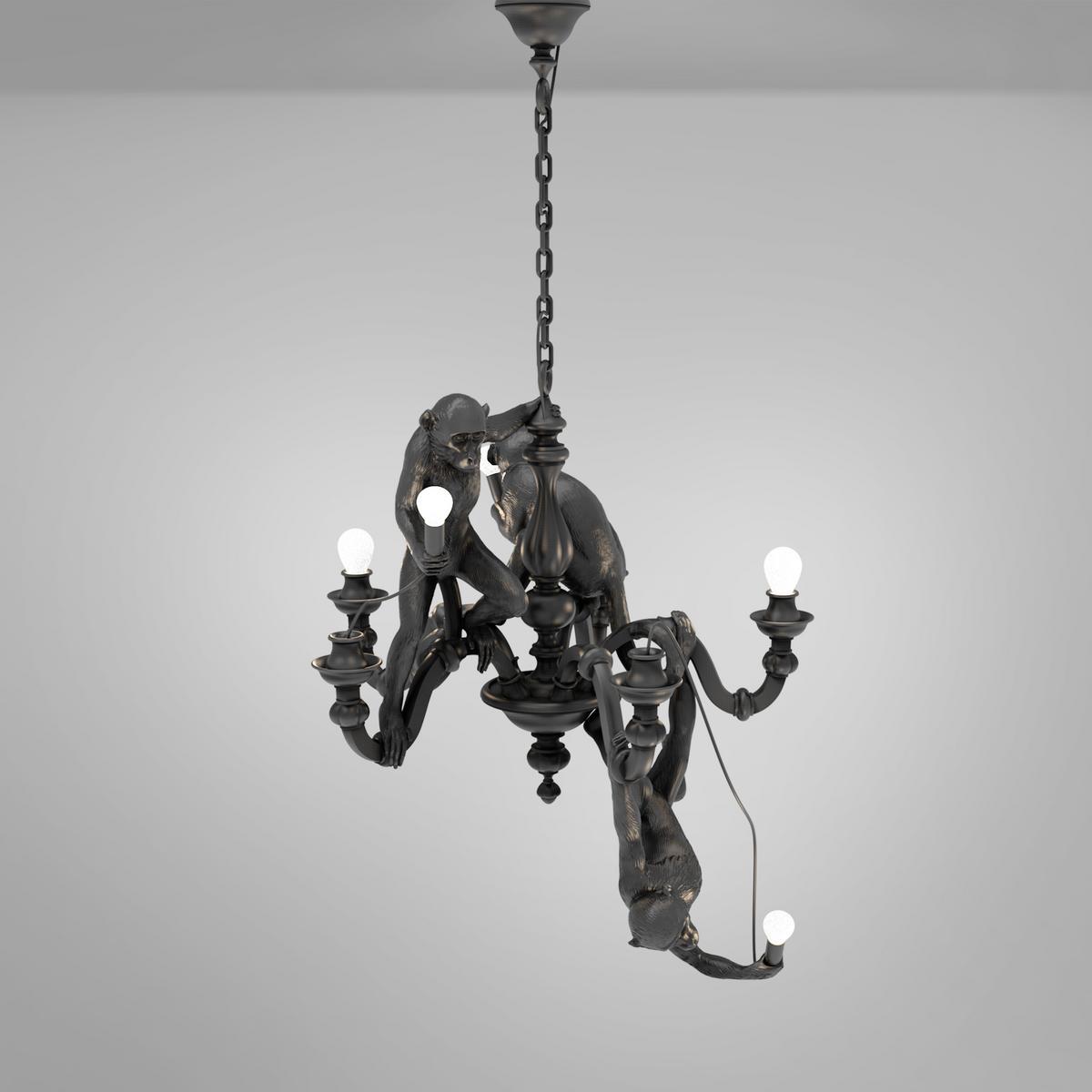LED resin chandelier | Monkey Chandelier by Seletti