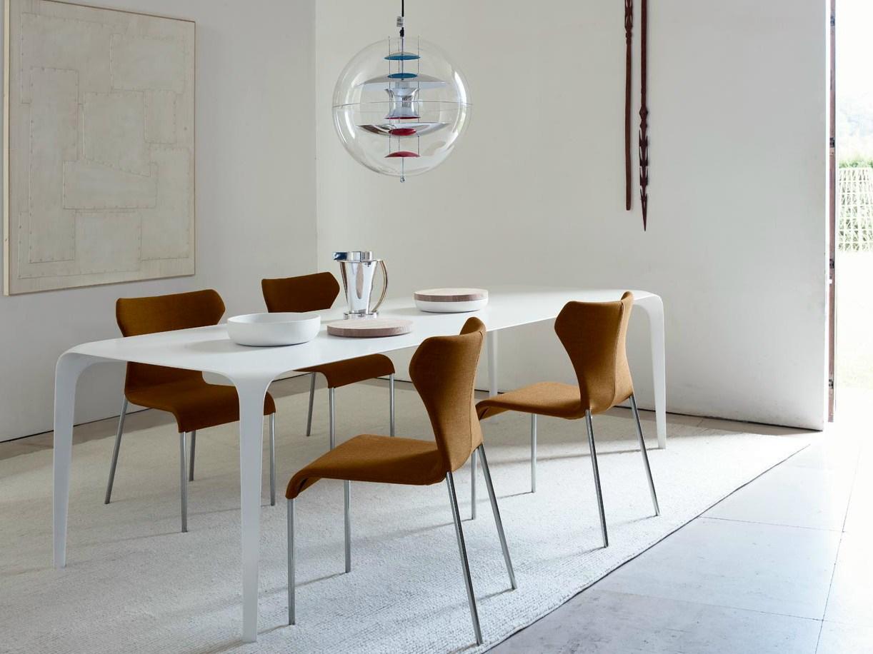 Upholstered fabric chair with removable cover | Papilio by B&B Italia