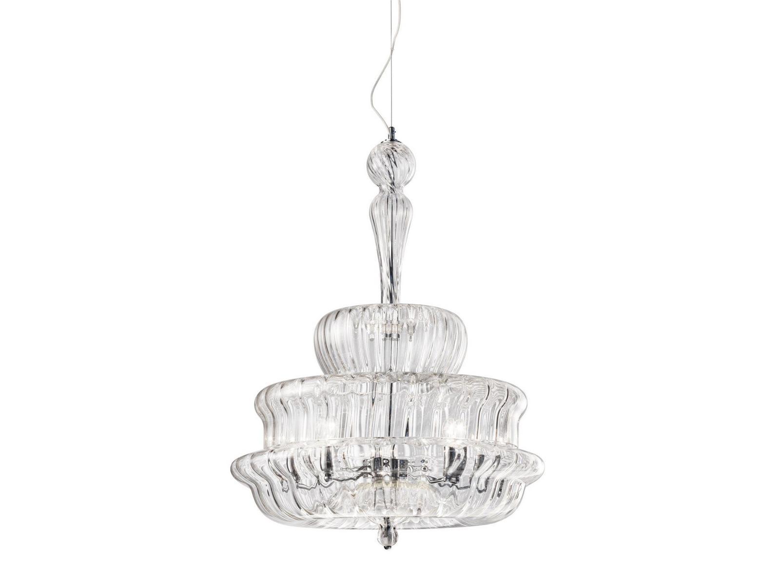 Crystal pendant lamp | Novecento Sp by Vistosi