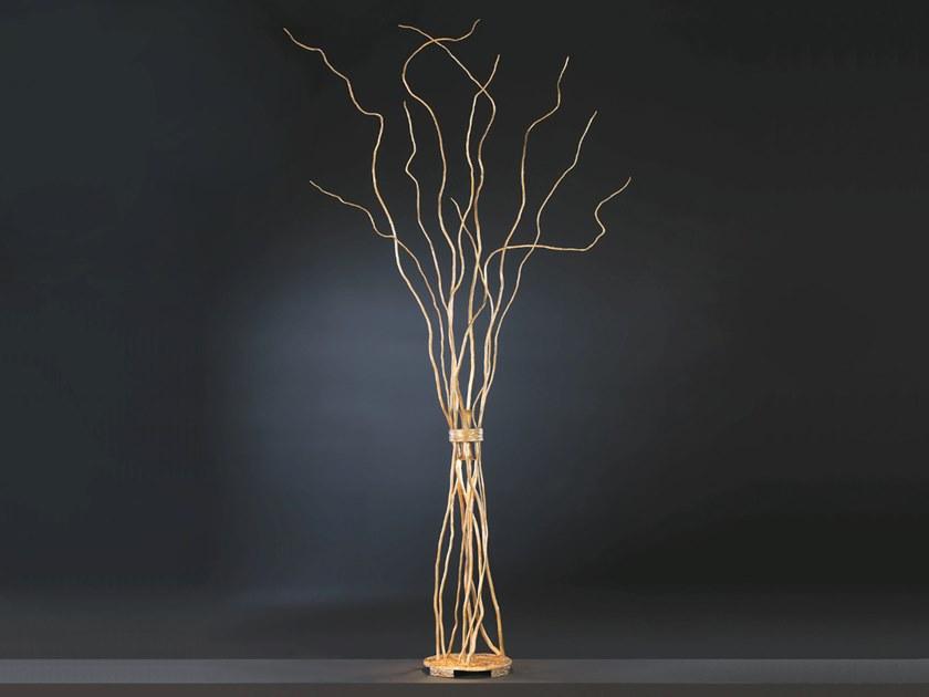 LED handmade bronze floor lamp | Wind Pa635/2 by Serip