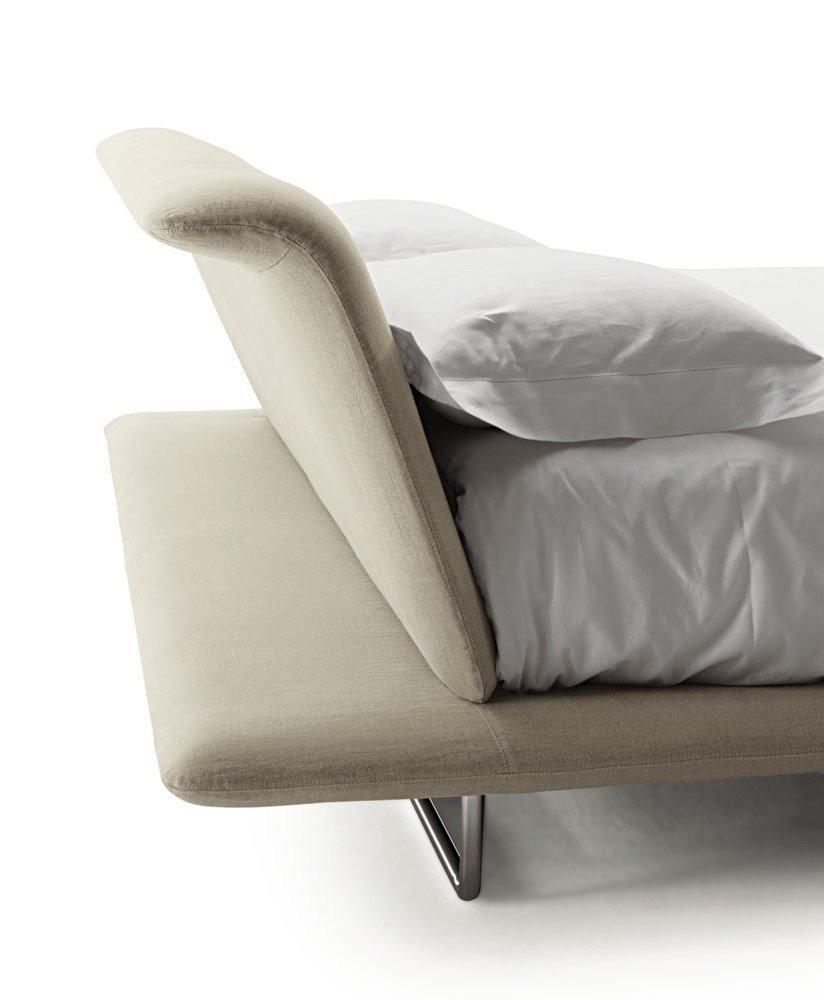 Fabric double bed with upholstered headboard | Siena by B&B Italia