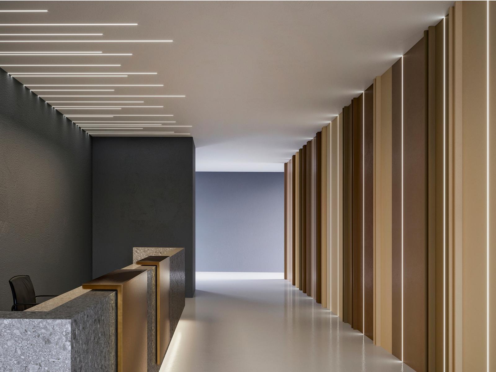 Extruded aluminium linear lighting profile | Kips by Panzeri