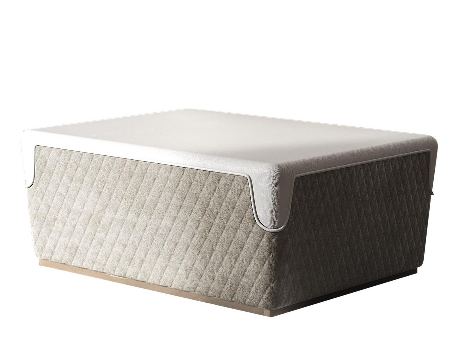 Upholstered square fabric pouf | Majestic by Capital Collection