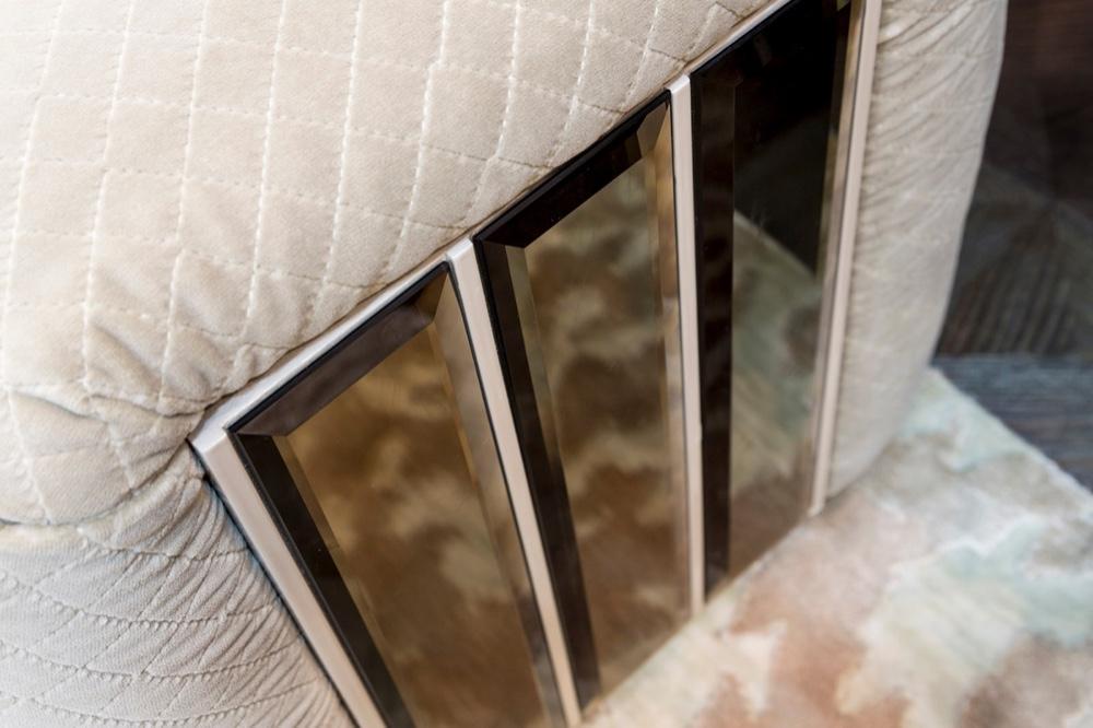 Rectangular velvet pouf | Ola by Mantellassi 1926